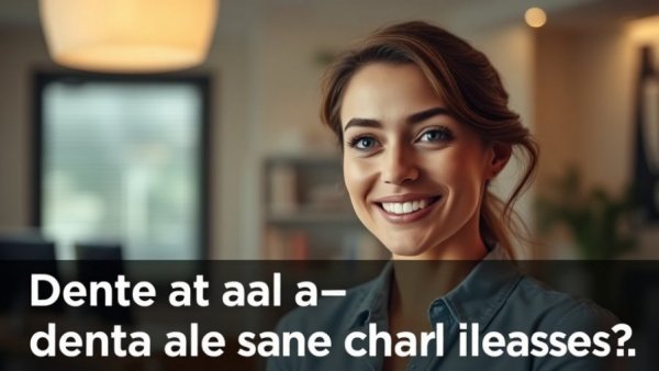 Confident young woman discussing dental care mistakes in a video.