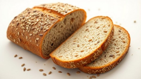 Whole grain bread with seeds for healthy blood pressure.