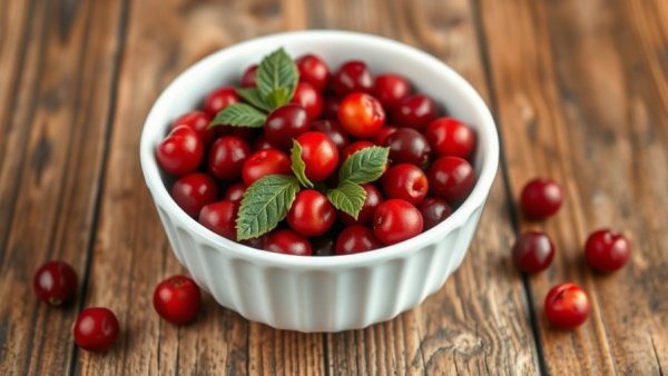 Vibrant cranberries in a white bowl showcasing benefits of eating cranberries regularly.