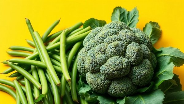 Comparison of green beans and broccoli highlighting their nutritional benefits.