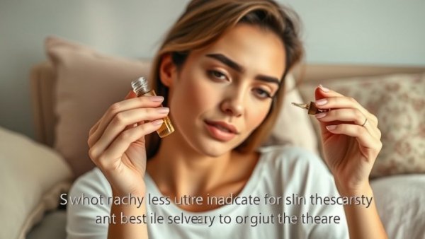 Woman demonstrating skincare routine for itchy rash relief.