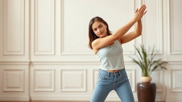 Exercise Snack for ABS & WAIST workout demonstration in elegant setting.