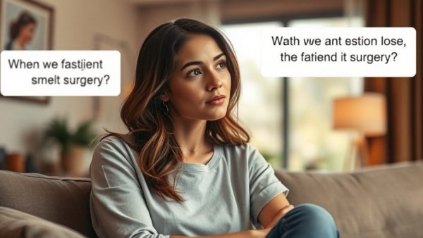 Curious young woman considering sustainable weight loss questions indoors.