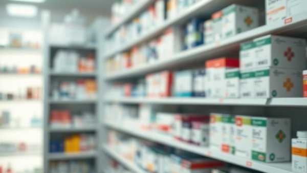 A well-lit pharmacy with medication on shelves highlights testosterone replacement therapy expanded access.