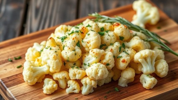 Gluten-free vegan Christmas cauliflower cheese with golden topping.