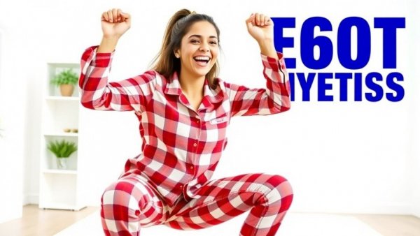 10-Minute Fat Loss Workout in pajamas, dynamic and fun indoor exercise.