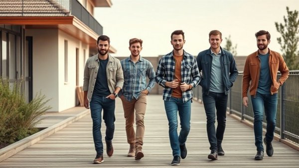 Group walking confidently after limb lengthening surgery outdoors.