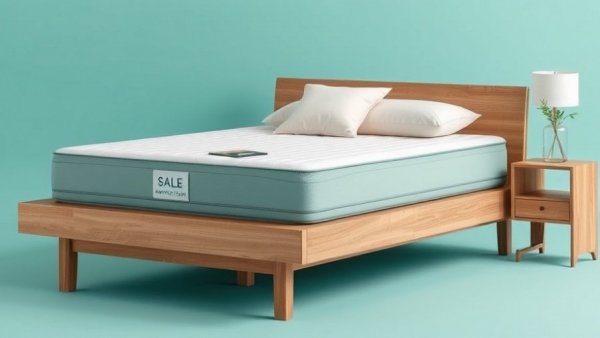 Green tea memory foam mattress sale with a modern bed setup.
