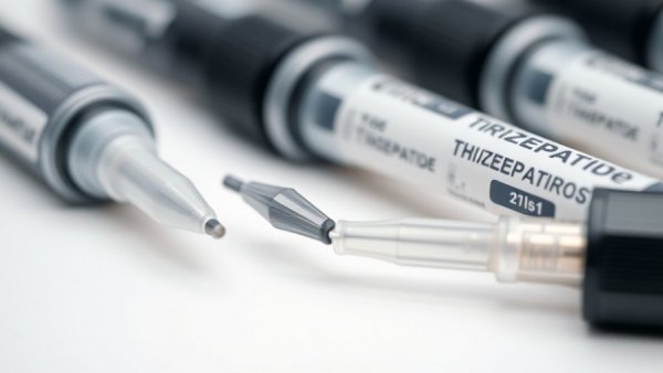 Tirzepatide injection pens with clear labeling for diabetes.