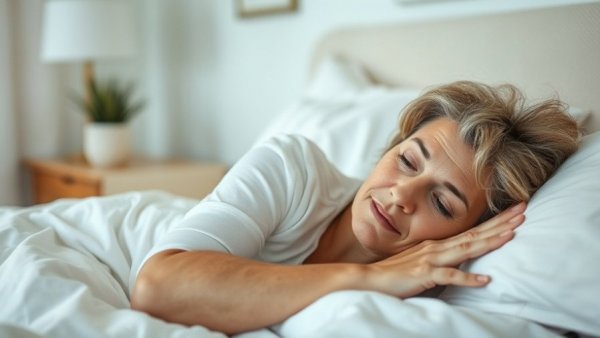Middle-aged woman reflecting on sleep and inflammation connection.