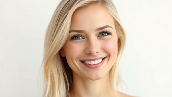 Woman smiling warmly, promoting atopic dermatitis prevention tips.