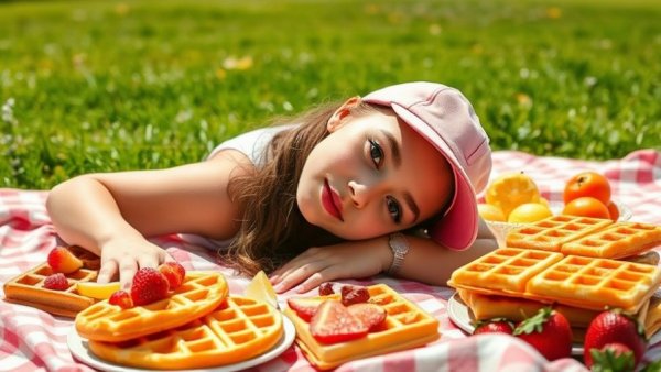 Relaxing in nature with fruits; potential intermittent fasting benefits.