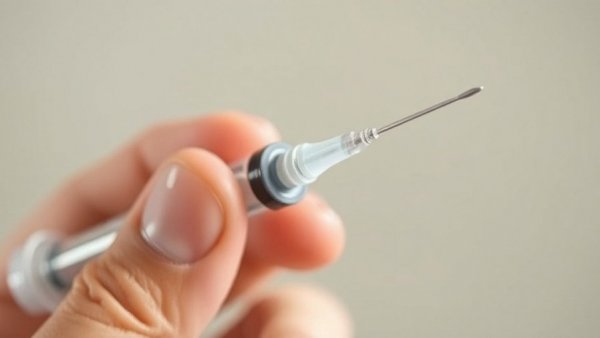 Close-up of medical injection pen highlighting GLP-1 drug use.