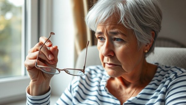 Mature woman showing fatigue, possible Vitamin B12 deficiency.