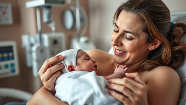 Unmedicated birth experience: mother and newborn bonding in hospital.