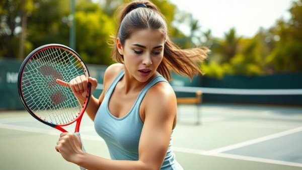 Woman playing tennis promotes heart health during perimenopause