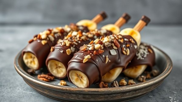 Healthy snacks for sugar cravings: chocolate banana pops