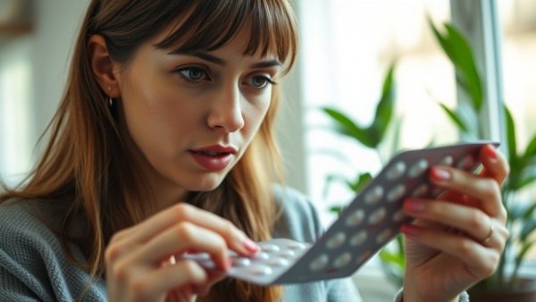 Woman checks medication leaflet amid contaminated medication recall.