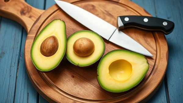 Sliced avocado on board, best foods for heart health.