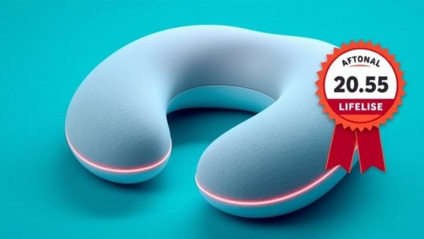 Ergonomic Cooling Pillow for Neck Pain with Amazon Sale Badge.