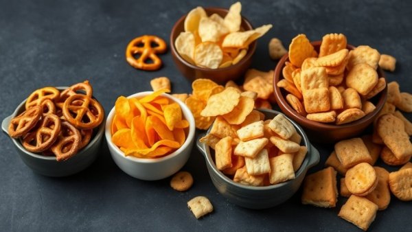 Assorted salty snacks to avoid for a healthier liver.