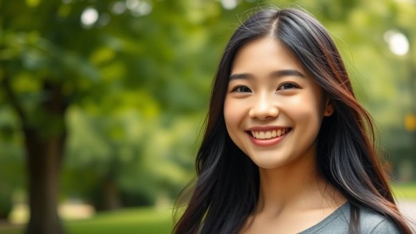 Smiling young woman outdoors, Hemophilia Genetic Awareness