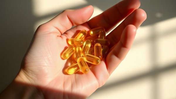 Omega-3 capsules in hand, highlighting benefits of omega-3 fatty acids.