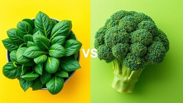 Healthy Eating Spinach vs Broccoli: vibrant veggie comparison image.