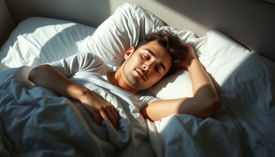 Young man in bed, sleepy expression, sleep drooling theme.