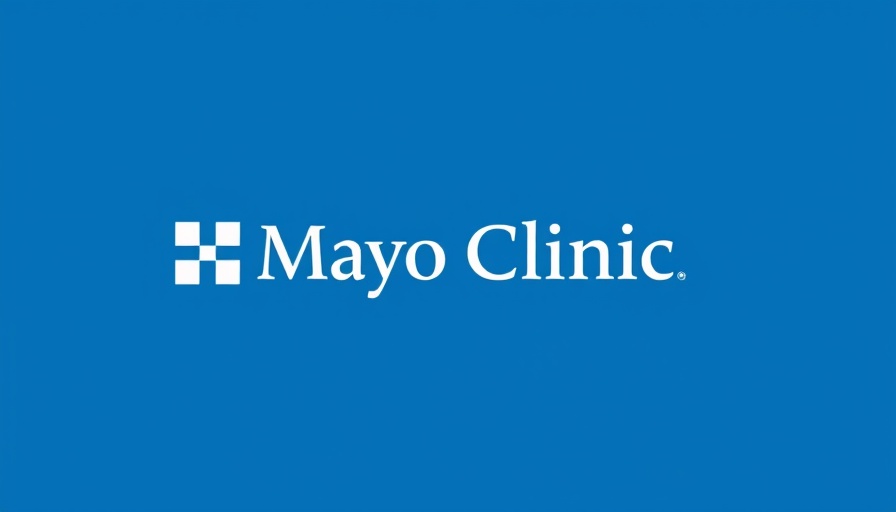 Mayo Clinic logo on blue background, healthy aging.