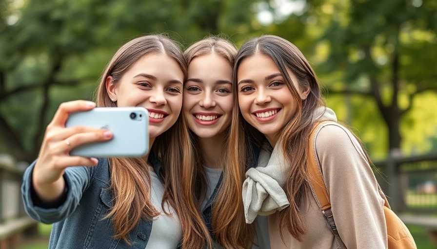 Teen girls taking a selfie, representing teen social media monitoring.