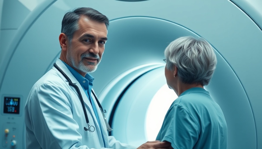 Doctor ensuring MRI safety with patient preparation.