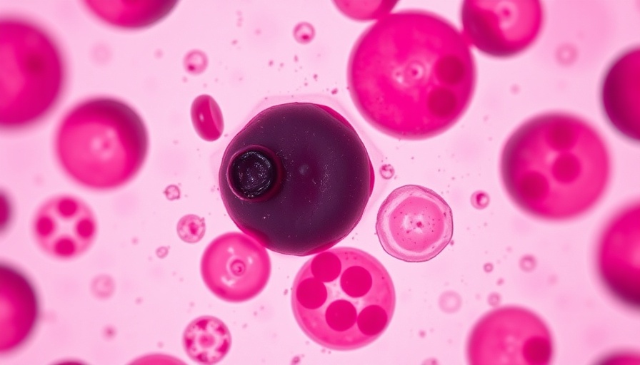 Microscopic view of blood smear showing monocytopenia.