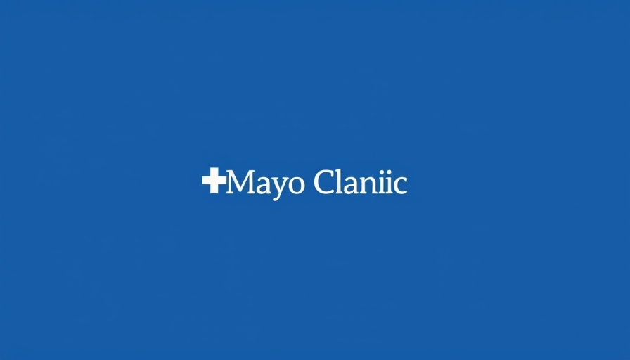 Mayo Clinic logo on a blue background