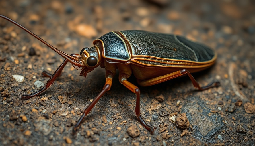 Close-up of a water bug showing its details. Do water bugs bite?