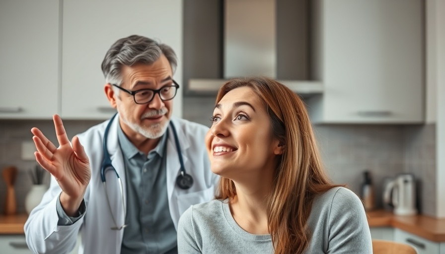 Doctor reacts to nose waxing risks with surprised expression.