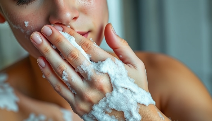 Close-up of young person using salicylic acid for acne treatment.