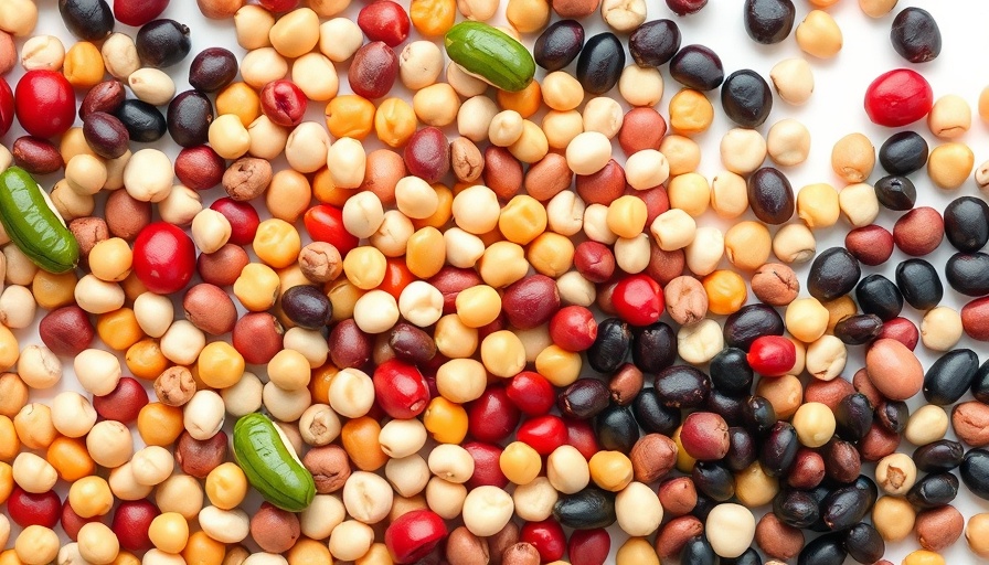 Vibrant assortment of colorful beans for heart and gut health.