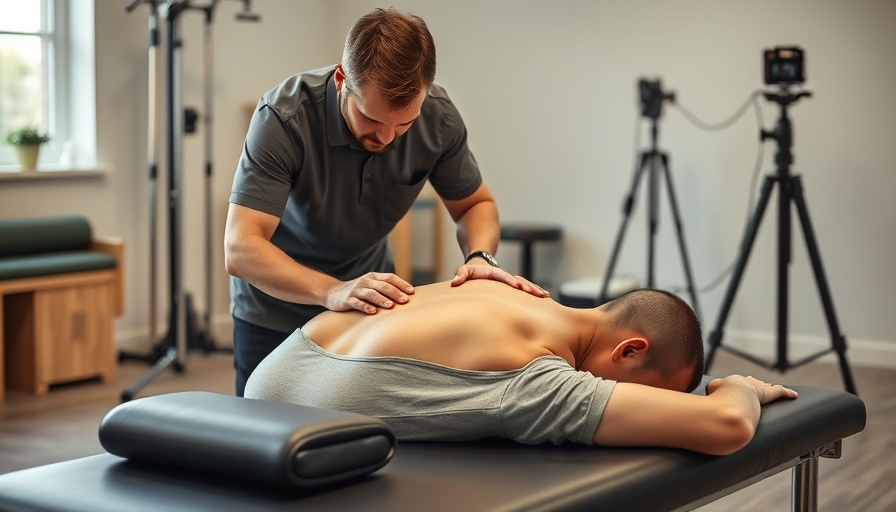Chiropractic adjustment session in a therapy room for neck and back pain relief
