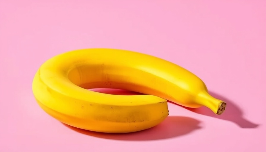 Ripe banana on pink background, exploring if bananas relieve constipation.