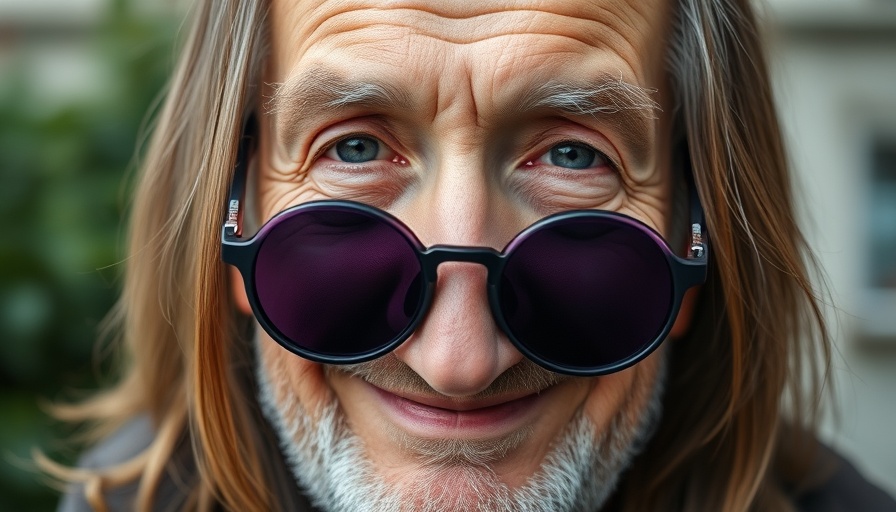 Close-up of smiling man with long hair and purple sunglasses, Ozzy Osbourne Parkinson’s disease insights.