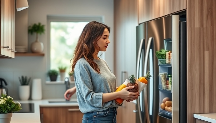 Young woman choosing ingredients for a healthy dinner from refrigerator.