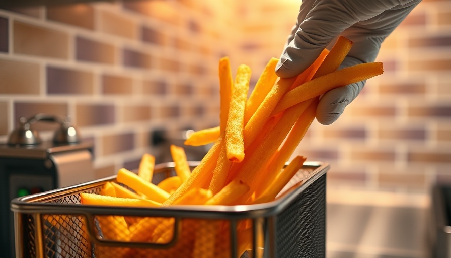 Type 2 Diabetes Risk from French Fries: Close-up of fries in fryer.