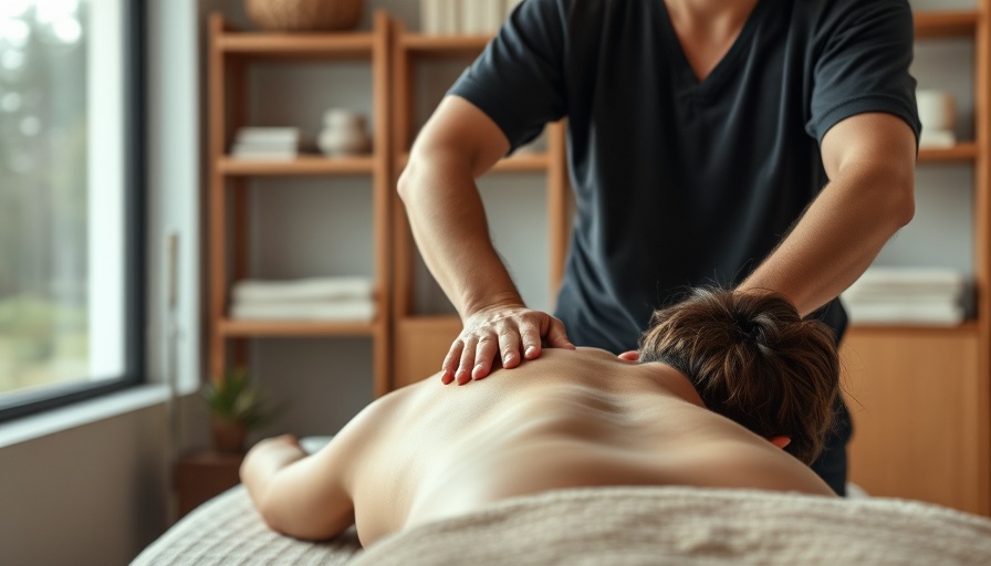 Professional massage for back pain relief in therapy room.