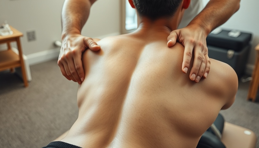 Massage therapy for back pain, metal bar technique shown.