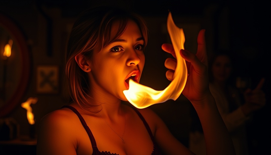 Fire swallowing act exemplifying why swallowing fire is dangerous.