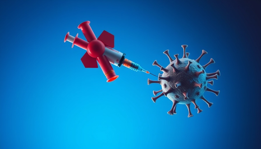 Preventive Care for Long COVID illustration with syringe rocket.