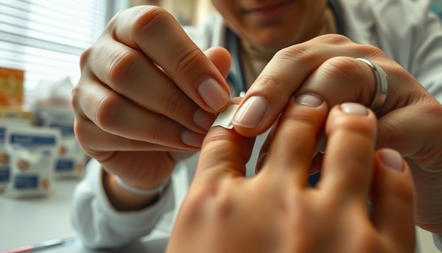 Toenail fungus cure application with medical kit and professional guidance