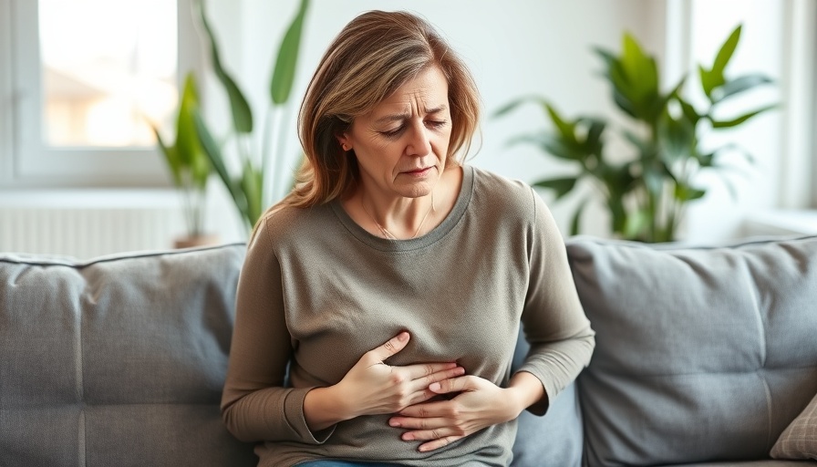 Woman experiencing discomfort linked to Vitamin D deficiency IBS symptoms.