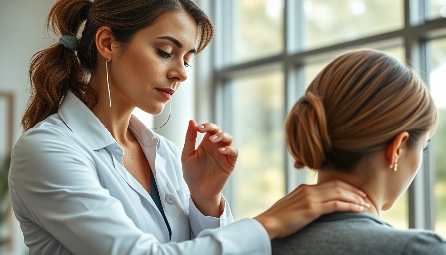 Chiropractor treating patient for neck and back pain in modern clinic.